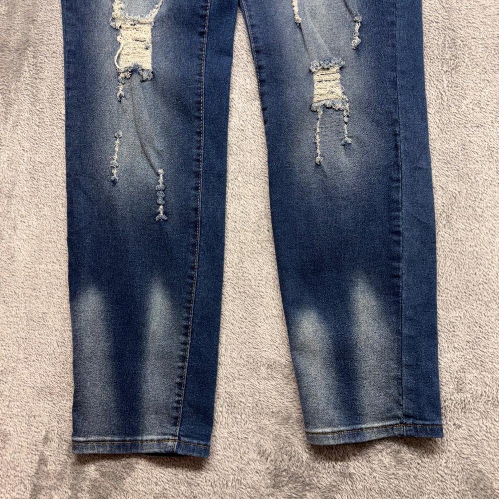 Unbranded‎ Distressed Skinny Jeans Women Size 32 Blue Good Faded Streetwea - Picture 3 of 15